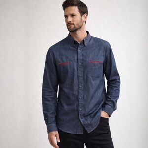 Denim Button Down Shirt | 100% Cotton | Made in EU | Unworn | Size 3XL Winfield